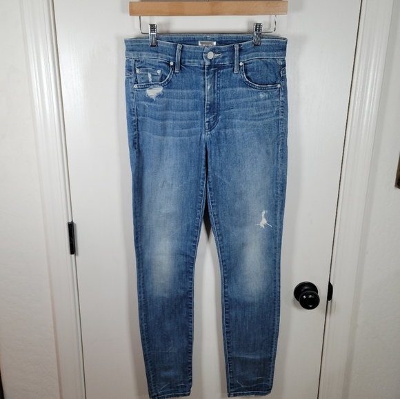 Mother The High Waiste Looker Jeans Graffiti Girl Size 27 - Picture 1 of 11